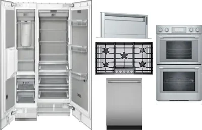 6 Piece Package Includes Refrigerator, Freezer, Cooktop, Wall Oven, Hood And Dishwasher