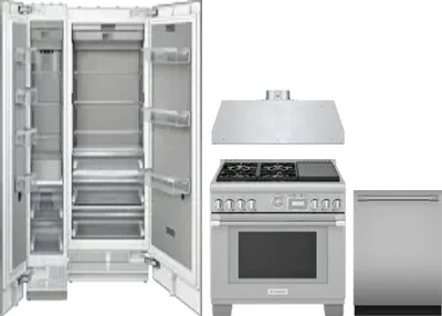5 Piece Package Includes Refrigerator, Freezer, Range, Hood And Dishwasher