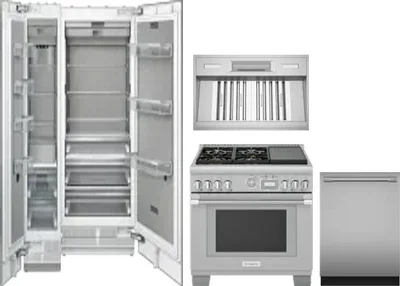 5 Piece Package Includes Refrigerator, Freezer, Range, Hood And Dishwasher