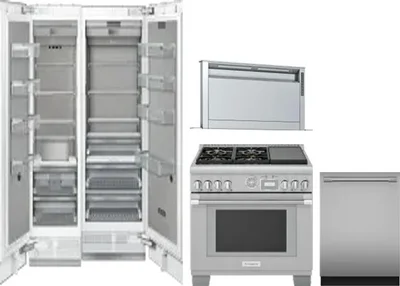 5 Piece Package Includes Refrigerator, Freezer, Range, Hood And Dishwasher