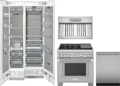 5 Piece Package Includes Refrigerator, Freezer, Range, Hood And Dishwasher