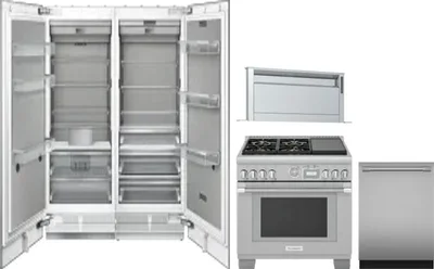 5 Piece Package Includes Refrigerator, Freezer, Range, Hood And Dishwasher