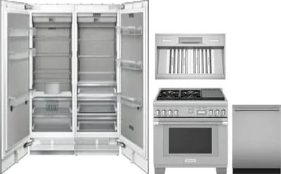 5 Piece Package Includes Refrigerator, Freezer, Range, Hood And Dishwasher