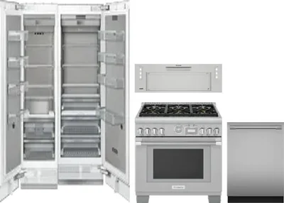 5 Piece Package Includes Refrigerator, Freezer, Range, Hood And Dishwasher