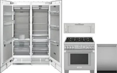 5 Piece Package Includes Refrigerator, Freezer, Range, Hood And Dishwasher