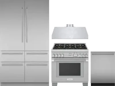 4 Piece Package Includes Refrigerator, Range, Hood And Dishwasher