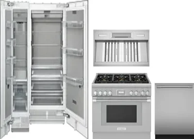 5 Piece Package Includes Refrigerator, Freezer, Range, Hood And Dishwasher
