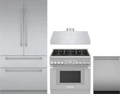 4 Piece Package Includes Refrigerator, Range, Hood And Dishwasher