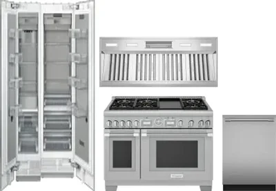 5 Piece Package Includes Refrigerator, Freezer, Range, Hood And Dishwasher