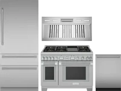4 Piece Package Includes Refrigerator, Range, Hood And Dishwasher