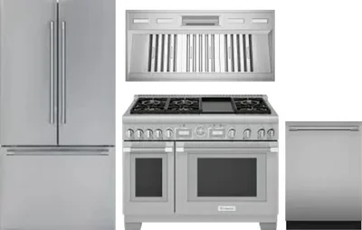 4 Piece Package Includes Refrigerator, Range, Hood And Dishwasher