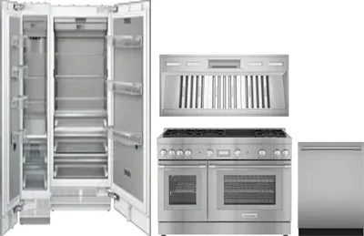 5 Piece Package Includes Refrigerator, Freezer, Range, Hood And Dishwasher
