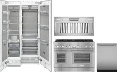 5 Piece Package Includes Refrigerator, Freezer, Range, Hood And Dishwasher