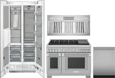 5 Piece Package Includes Refrigerator, Freezer, Range, Hood And Dishwasher