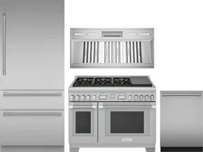 4 Piece Package Includes Refrigerator, Range, Hood And Dishwasher