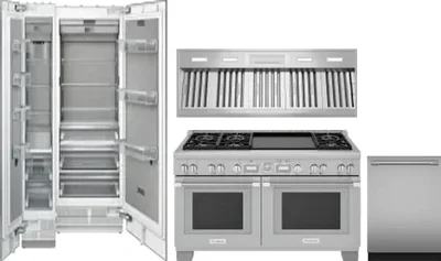 5 Piece Package Includes Refrigerator, Freezer, Range, Hood And Dishwasher