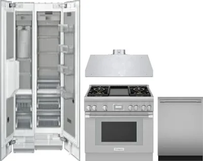 5 Piece Package Includes Refrigerator, Freezer, Range, Hood And Dishwasher