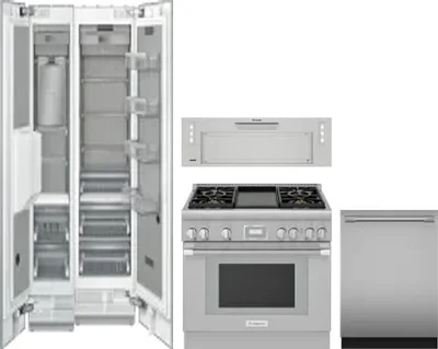 5 Piece Package Includes Refrigerator, Freezer, Range, Hood And Dishwasher