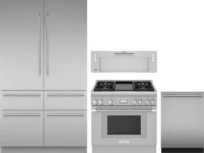 4 Piece Package Includes Refrigerator, Range, Hood And Dishwasher