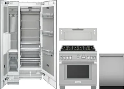 5 Piece Package Includes Refrigerator, Freezer, Range, Hood And Dishwasher