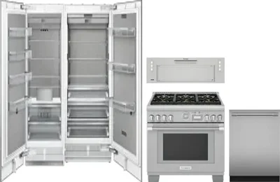 5 Piece Package Includes Refrigerator, Freezer, Range, Hood And Dishwasher