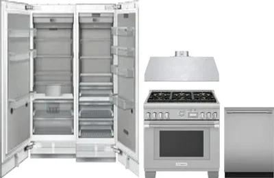 5 Piece Package Includes Refrigerator, Freezer, Range, Hood And Dishwasher