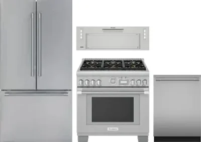 4 Piece Package Includes Refrigerator, Range, Hood And Dishwasher