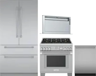 4 Piece Package Includes Refrigerator, Range, Hood And Dishwasher