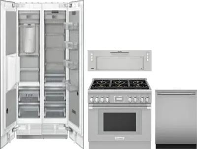 5 Piece Package Includes Refrigerator, Freezer, Range, Hood And Dishwasher