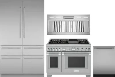 4 Piece Package Includes Refrigerator, Range, Hood And Dishwasher