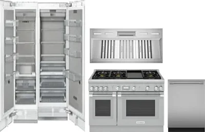 5 Piece Package Includes Refrigerator, Freezer, Range, Hood And Dishwasher