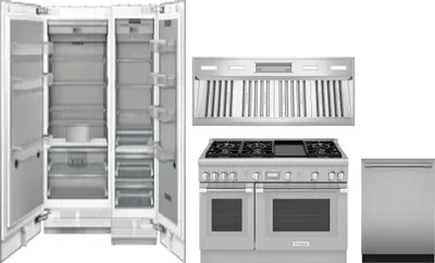 5 Piece Package Includes Refrigerator, Freezer, Range, Hood And Dishwasher