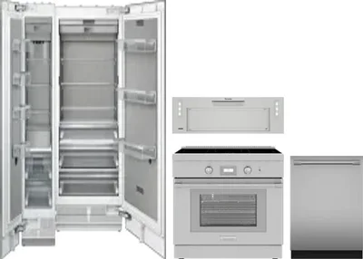 5 Piece Package Includes Refrigerator, Freezer, Range, Hood And Dishwasher