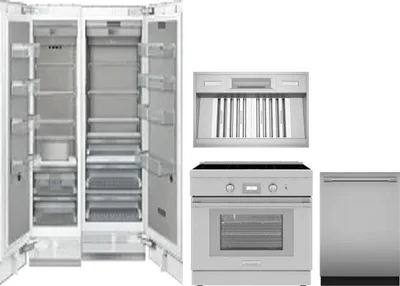 5 Piece Package Includes Refrigerator, Freezer, Range, Hood And Dishwasher