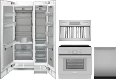 5 Piece Package Includes Refrigerator, Freezer, Range, Hood And Dishwasher