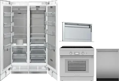 5 Piece Package Includes Refrigerator, Freezer, Range, Hood And Dishwasher