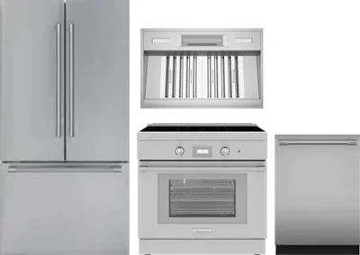 4 Piece Package Includes Refrigerator, Range, Hood And Dishwasher