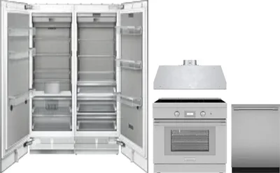 5 Piece Package Includes Refrigerator, Freezer, Range, Hood And Dishwasher