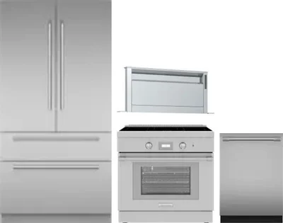 4 Piece Package Includes Refrigerator, Range, Hood And Dishwasher