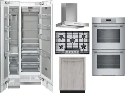 6 Piece Package Includes Refrigerator, Freezer, Cooktop, Wall Oven, Hood And Dishwasher