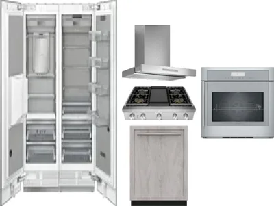 6 Piece Package Includes Refrigerator, Freezer, Cooktop, Wall Oven, Hood And Dishwasher