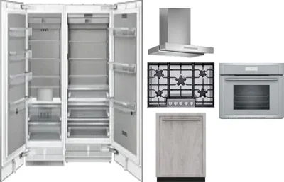 6 Piece Package Includes Refrigerator, Freezer, Cooktop, Wall Oven, Hood And Dishwasher