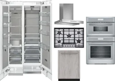 6 Piece Package Includes Refrigerator, Freezer, Cooktop, Wall Oven, Hood And Dishwasher