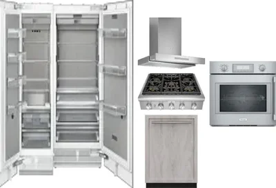 6 Piece Package Includes Refrigerator, Freezer, Cooktop, Wall Oven, Hood And Dishwasher