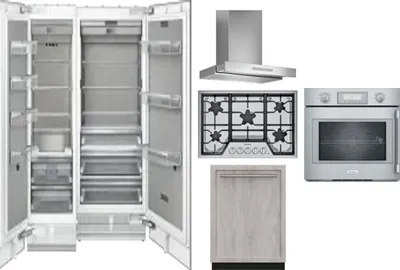 6 Piece Package Includes Refrigerator, Freezer, Cooktop, Wall Oven, Hood And Dishwasher