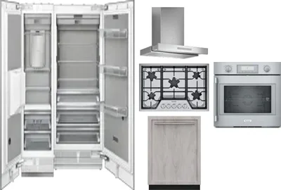 6 Piece Package Includes Refrigerator, Freezer, Cooktop, Wall Oven, Hood And Dishwasher