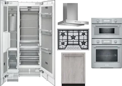 6 Piece Package Includes Refrigerator, Freezer, Cooktop, Wall Oven, Hood And Dishwasher