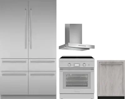 4 Piece Package Includes Refrigerator, Range, Hood And Dishwasher