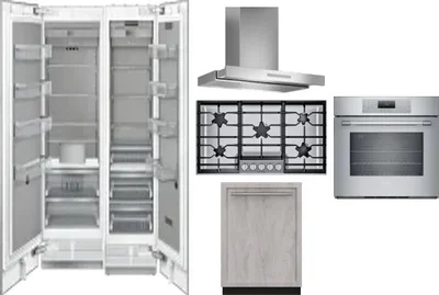 6 Piece Package Includes Refrigerator, Freezer, Cooktop, Wall Oven, Hood And Dishwasher
