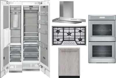 6 Piece Package Includes Refrigerator, Freezer, Cooktop, Wall Oven, Hood And Dishwasher